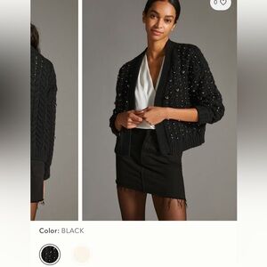 Anthropologie Pearl Cardigan Sweater